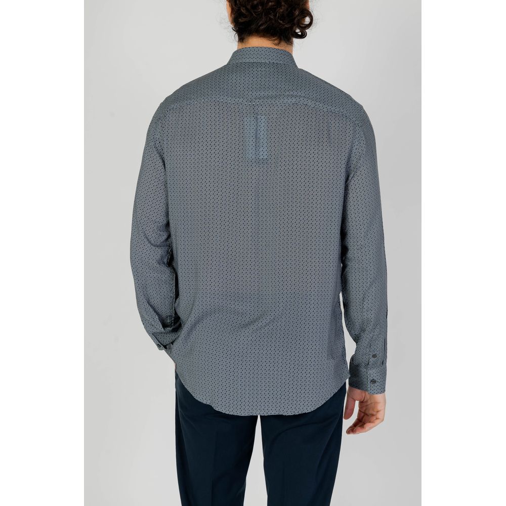 Armani Exchange Gray Viscose Shirt by Armani Exchange