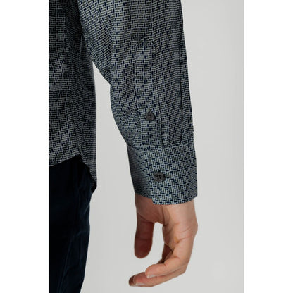 Armani Exchange Gray Viscose Shirt by Armani Exchange
