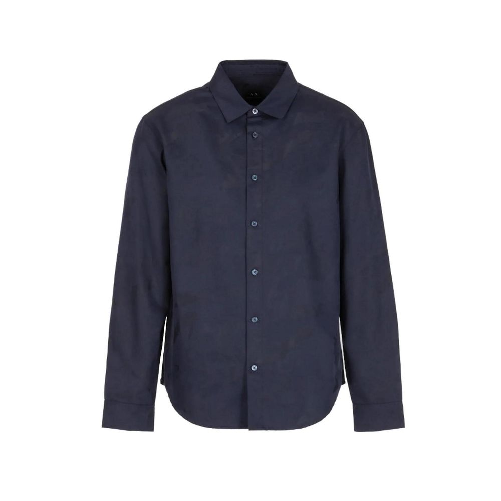 Armani Exchange Blue Cotton Shirt by Armani Exchange