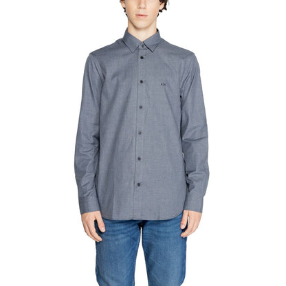 Armani Exchange Blue Cotton Shirt by Armani Exchange
