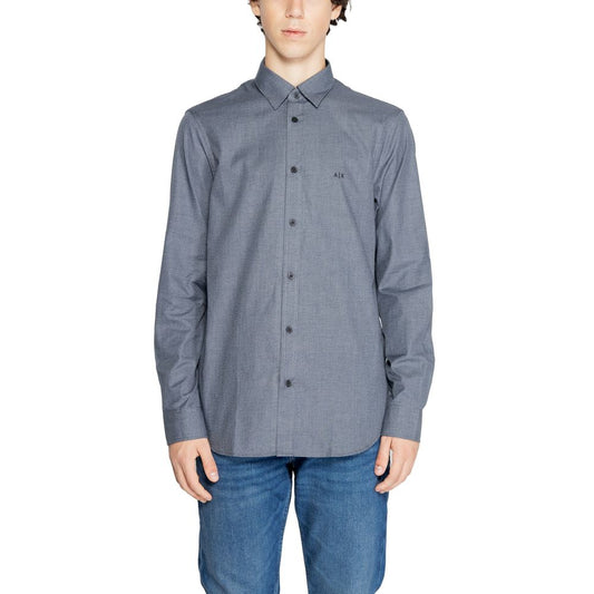 Armani Exchange Blue Cotton Shirt by Armani Exchange