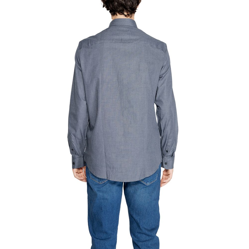 Armani Exchange Blue Cotton Shirt by Armani Exchange