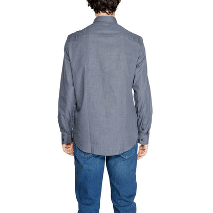 Armani Exchange Blue Cotton Shirt by Armani Exchange