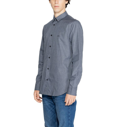 Armani Exchange Blue Cotton Shirt by Armani Exchange
