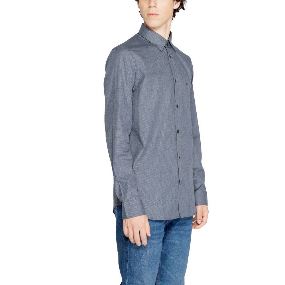 Armani Exchange Blue Cotton Shirt by Armani Exchange