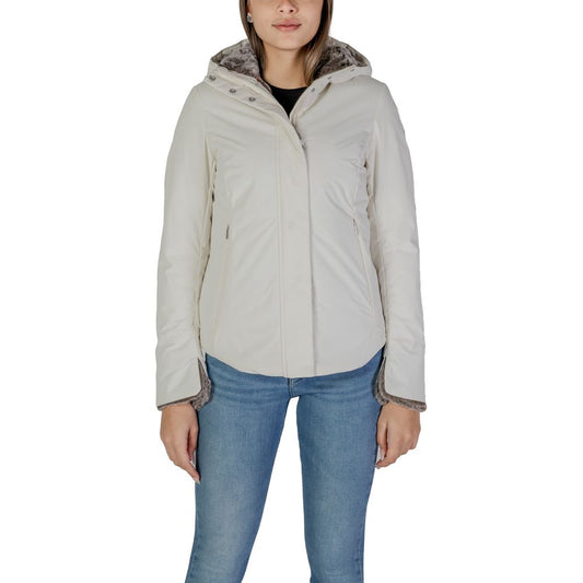 Vestes et manteaux en polyester crème solaire
