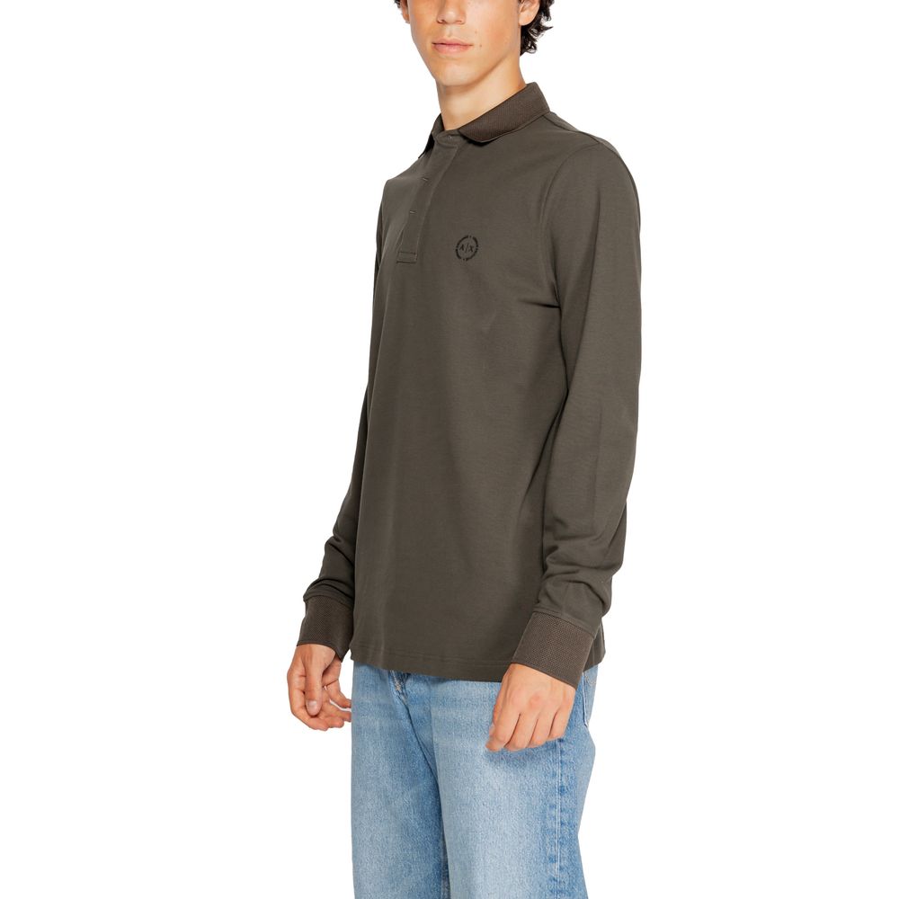 Armani Exchange Green Cotton Long Sleeve by Armani Exchange
