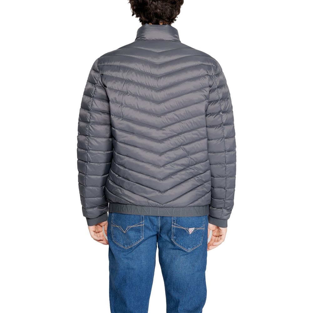 Armani Exchange Gray Polyester Jackets & Coat by Armani Exchange