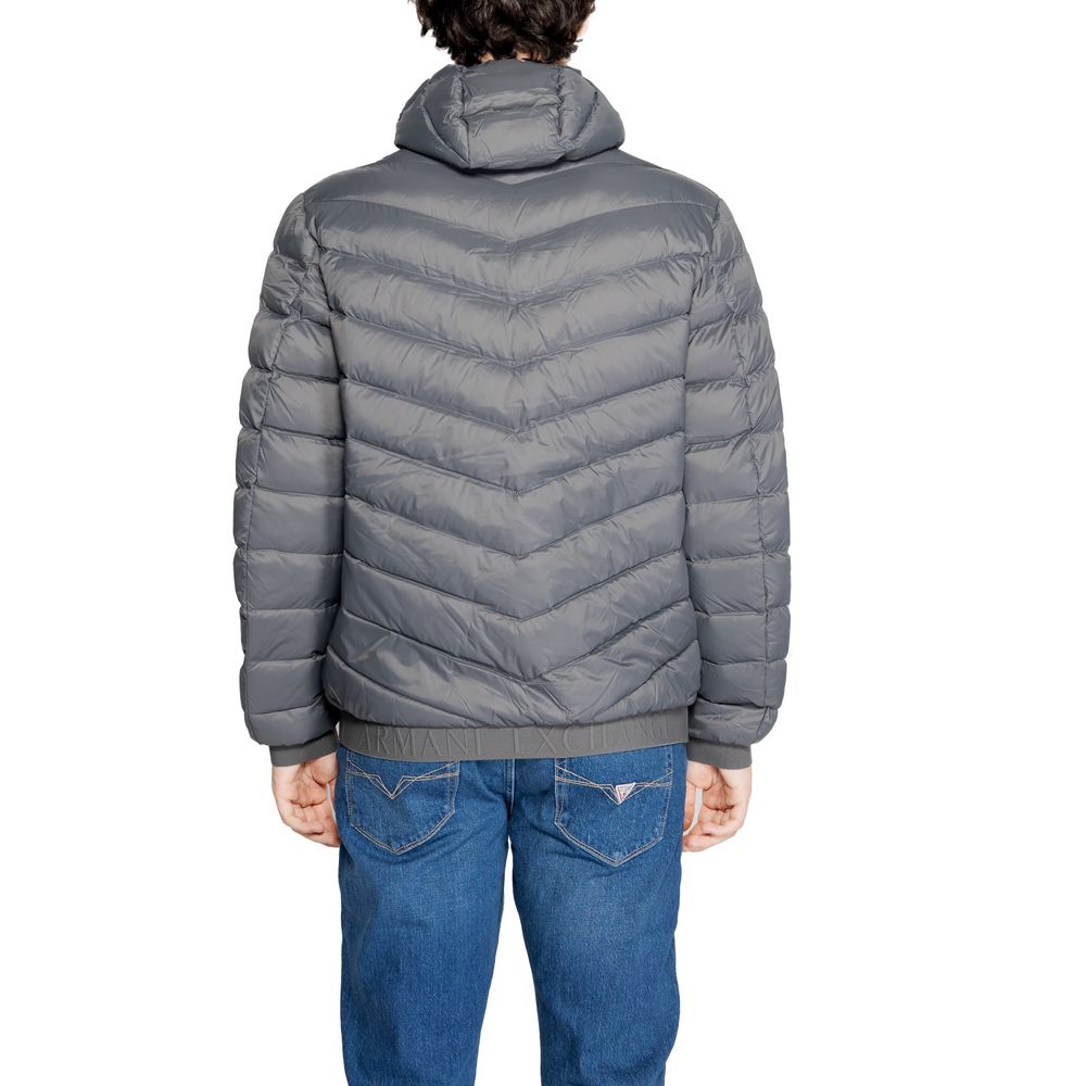 Armani Exchange Gray Polyester Jackets & Coat by Armani Exchange