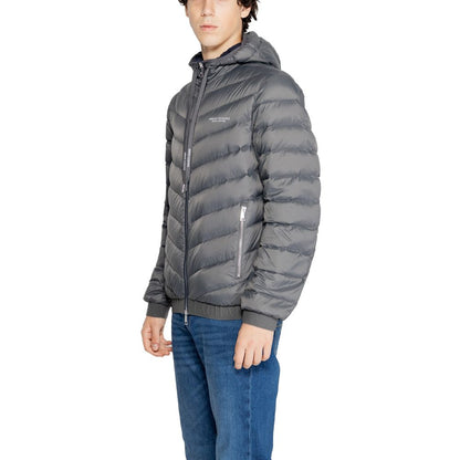 Armani Exchange Gray Polyester Jackets & Coat by Armani Exchange