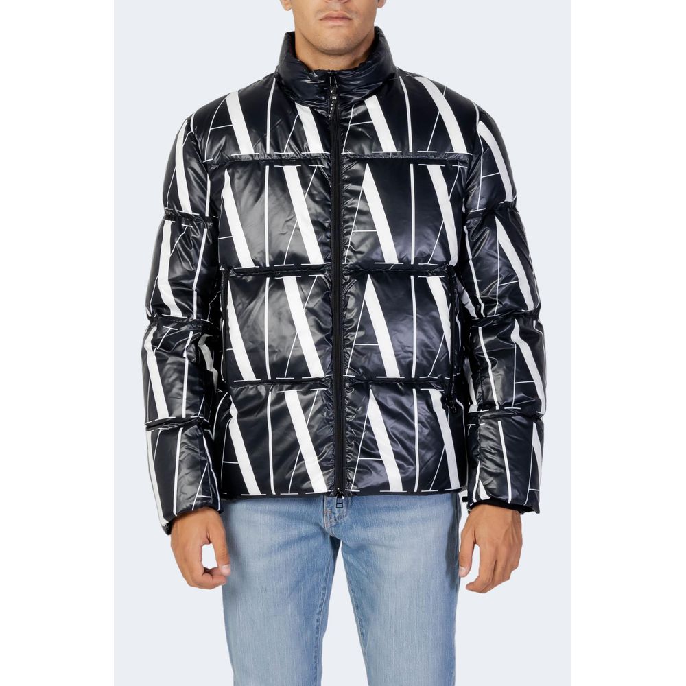 Armani Exchange Black Polyester Jackets & Coat by Armani Exchange