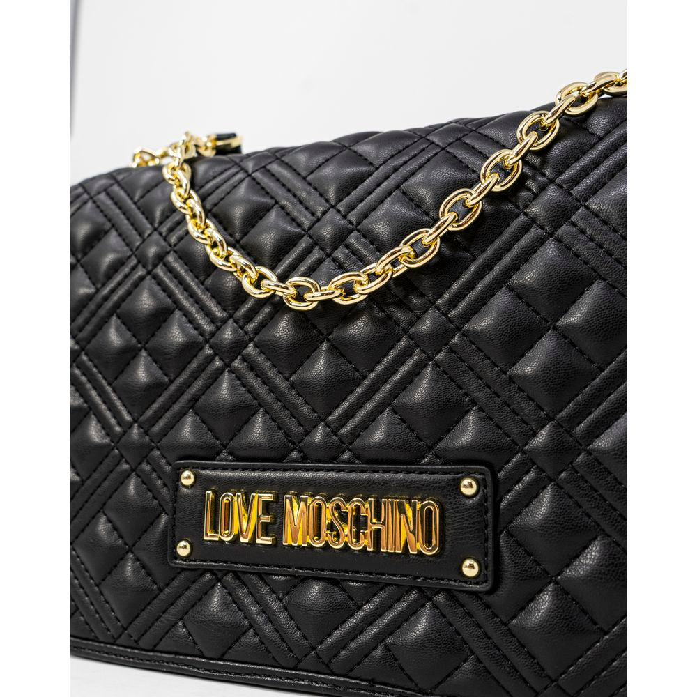 Sac à main en polyéthylène noir Love Moschino