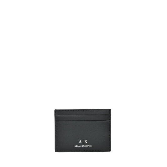Portefeuille en cuir noir Armani Exchange