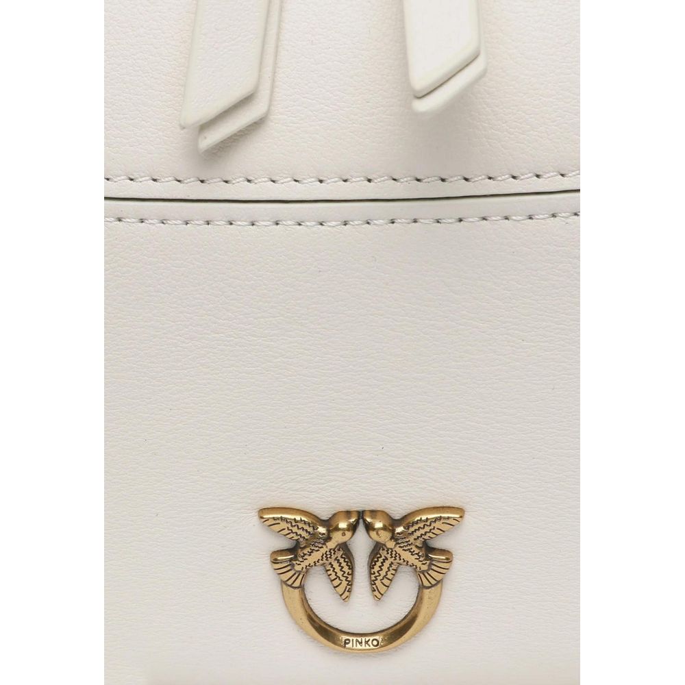 Sac à main en cuir blanc PINKO