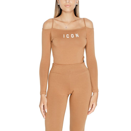 Icon Brown Cotton Bodysuit by Icon
