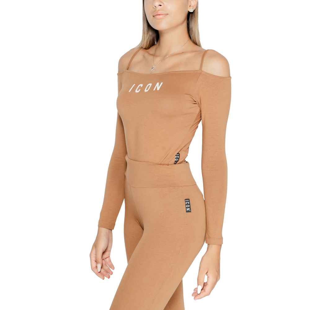 Icon Brown Cotton Bodysuit by Icon
