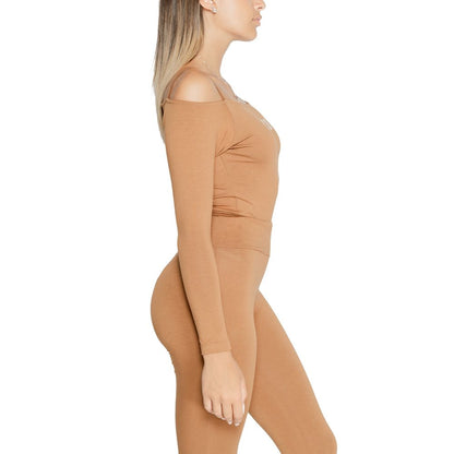 Icon Brown Cotton Bodysuit by Icon