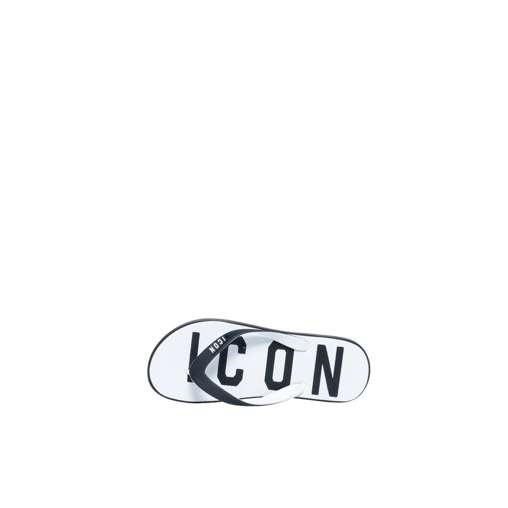 Sandale tong en caoutchouc blanc Icon
