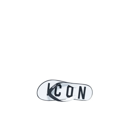 Sandale tong en caoutchouc blanc Icon