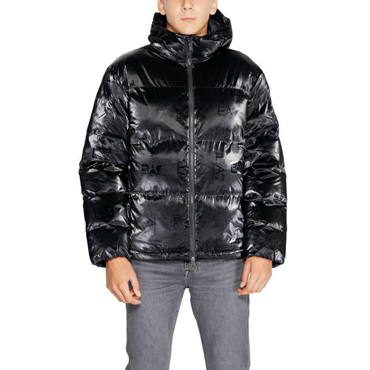 EA7 Emporio Armani Black Polyester Jackets & Coat by EA7 Emporio Armani