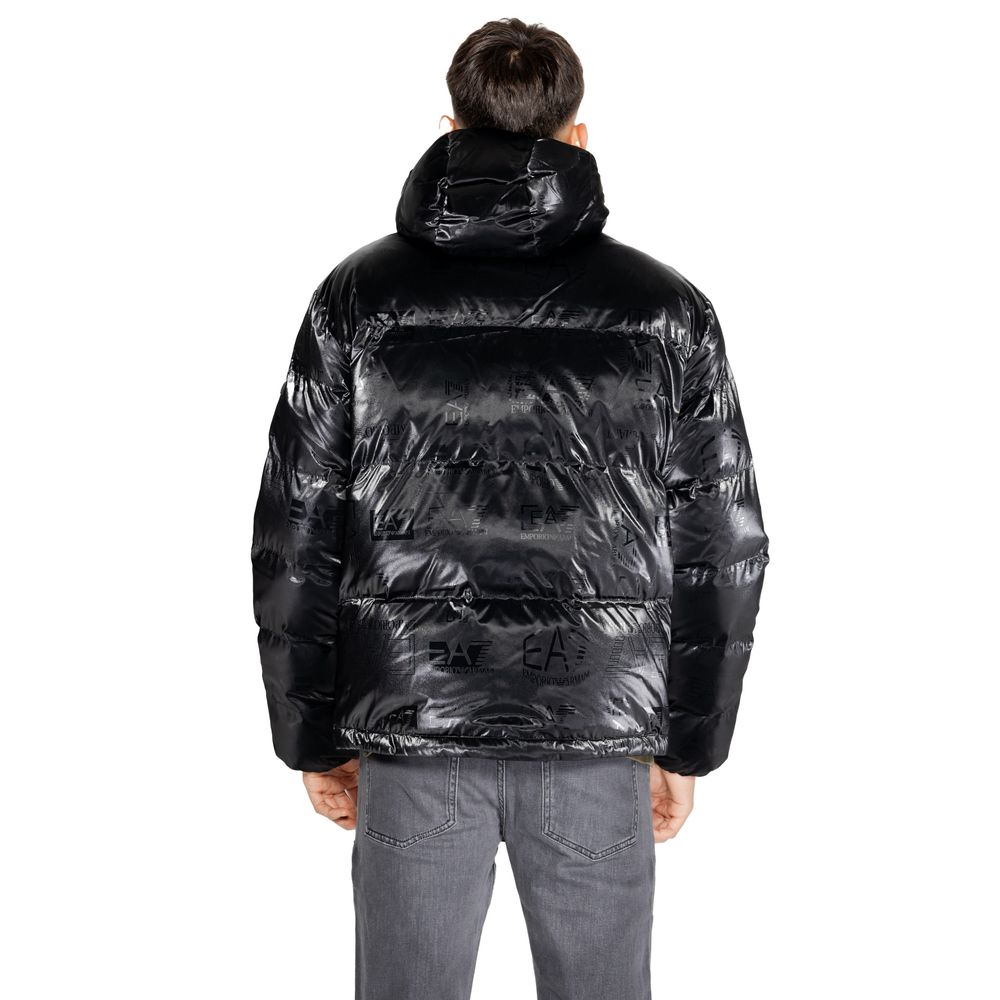 EA7 Emporio Armani Black Polyester Jackets & Coat by EA7 Emporio Armani