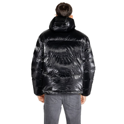 EA7 Emporio Armani Black Polyester Jackets & Coat by EA7 Emporio Armani