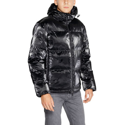 EA7 Emporio Armani Black Polyester Jackets & Coat by EA7 Emporio Armani