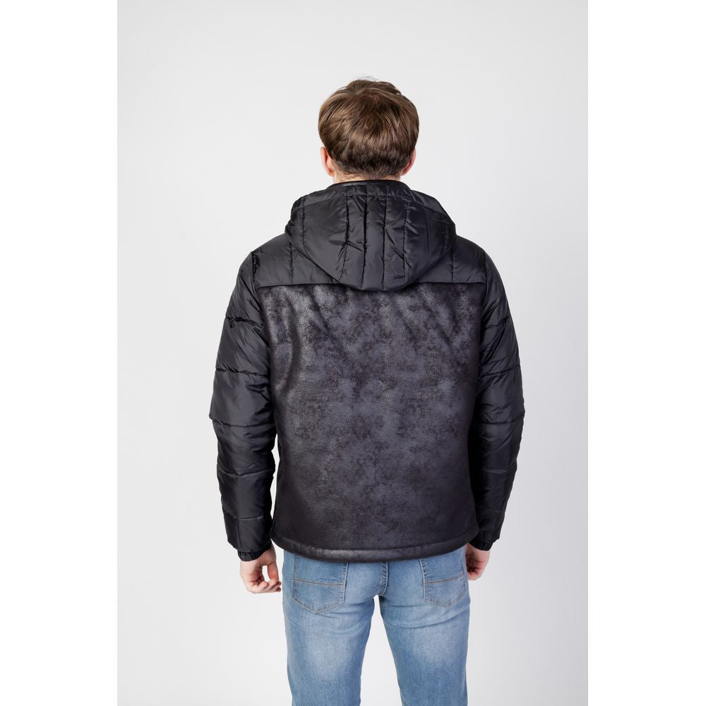 EA7 Emporio Armani Black Polyester Jackets & Coat by EA7 Emporio Armani