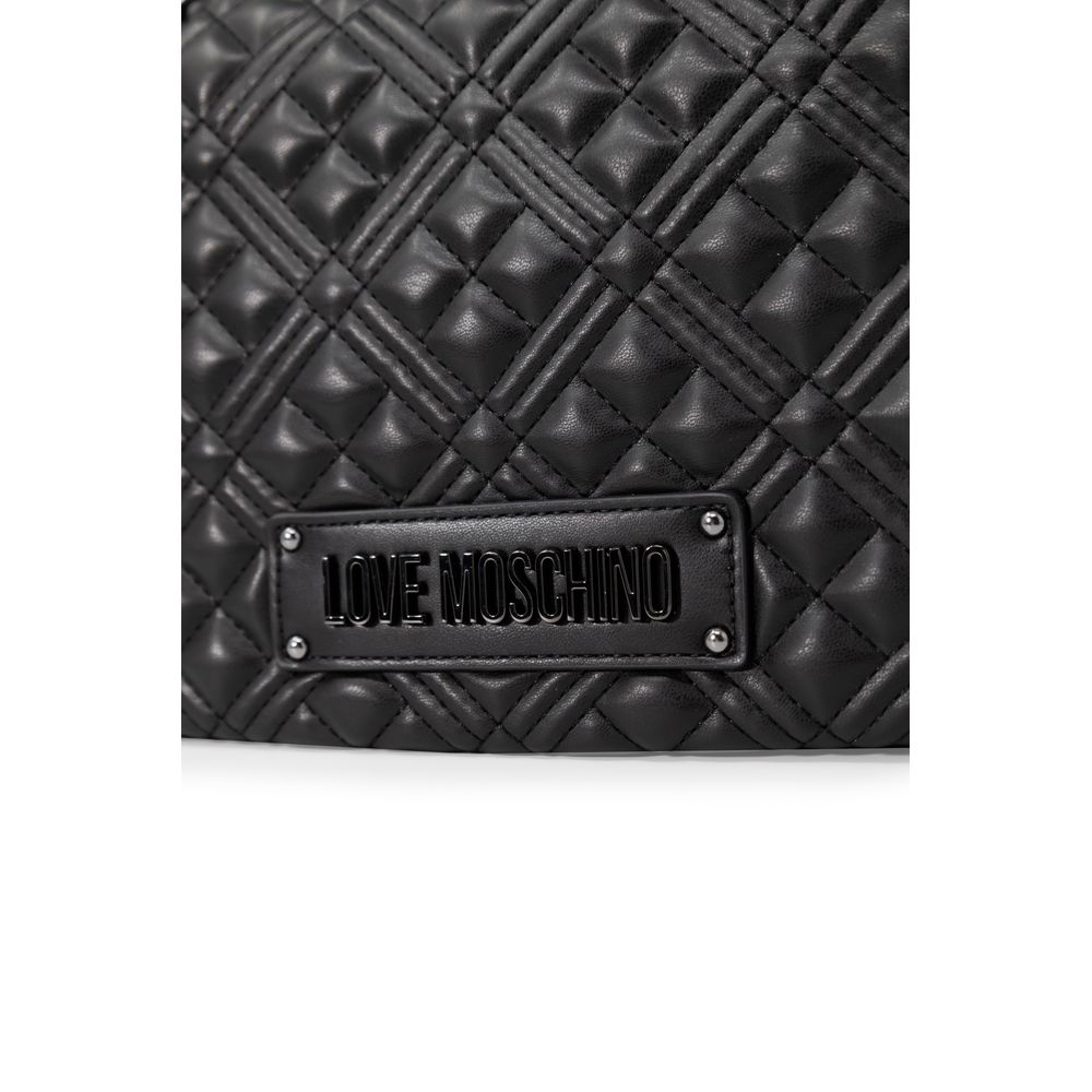 Sac à main en polyéthylène noir Love Moschino