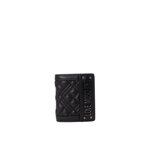 Portefeuille en polyéthylène noir Love Moschino