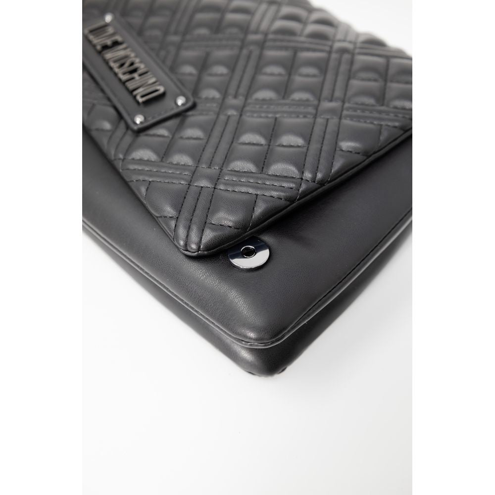 Sac à main en polyéthylène noir Love Moschino