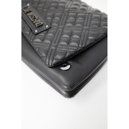 Sac à main en polyéthylène noir Love Moschino
