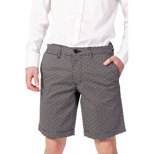 Short en coton noir et blanc Armani Exchange
