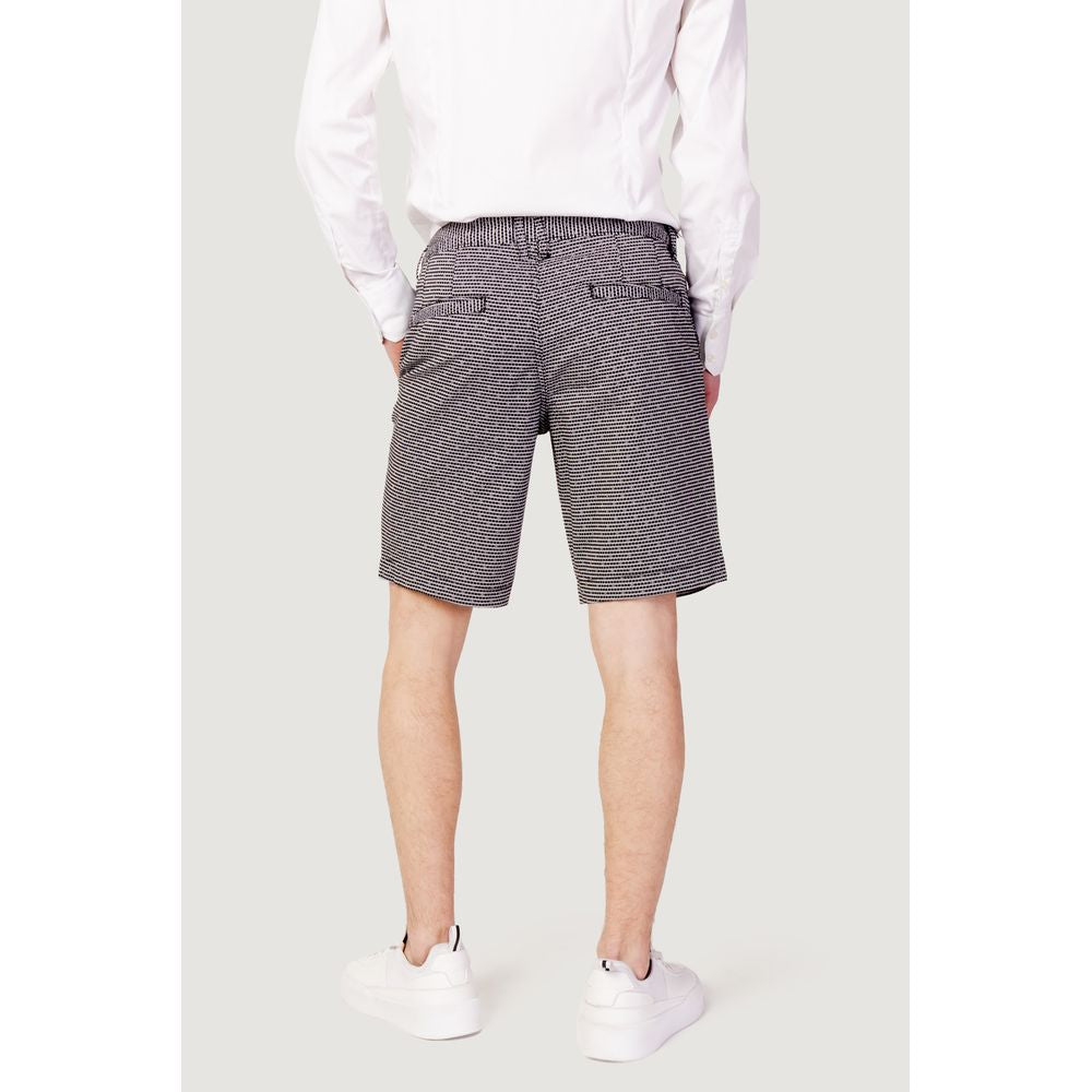 Short en coton noir et blanc Armani Exchange