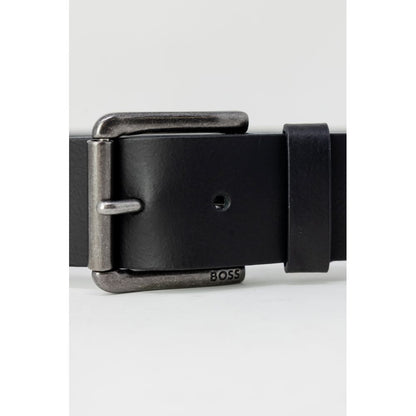 Ceinture en cuir noir Hugo Boss