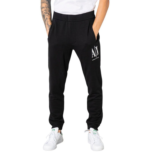 Armani Exchange Black Cotton Joggers Workout Pant by Armani Exchange
