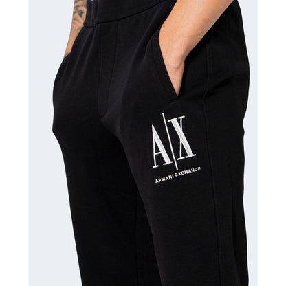 Armani Exchange Black Cotton Joggers Workout Pant by Armani Exchange