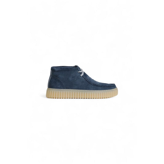 Clarks Bleu Daim Cuir Décontracté