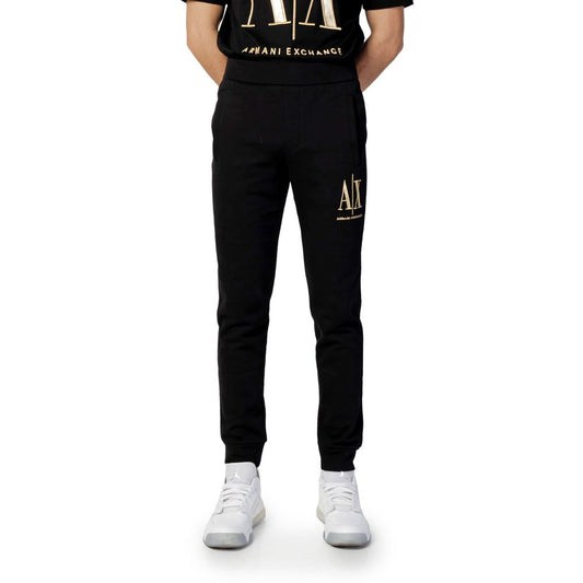 Armani Exchange Black Cotton Joggers Workout Pant by Armani Exchange