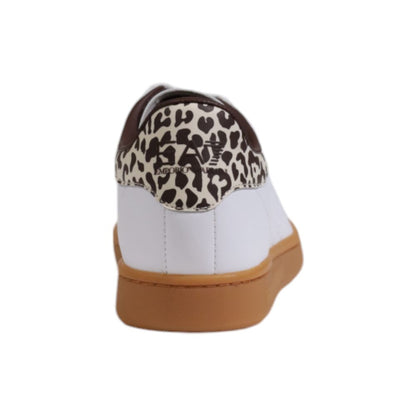 EA7 Emporio Armani Beige Leather Sneaker by EA7 Emporio Armani