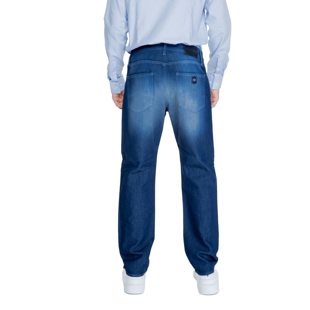 Armani Exchange Blue Cotton Skinny Pant by Armani Exchange