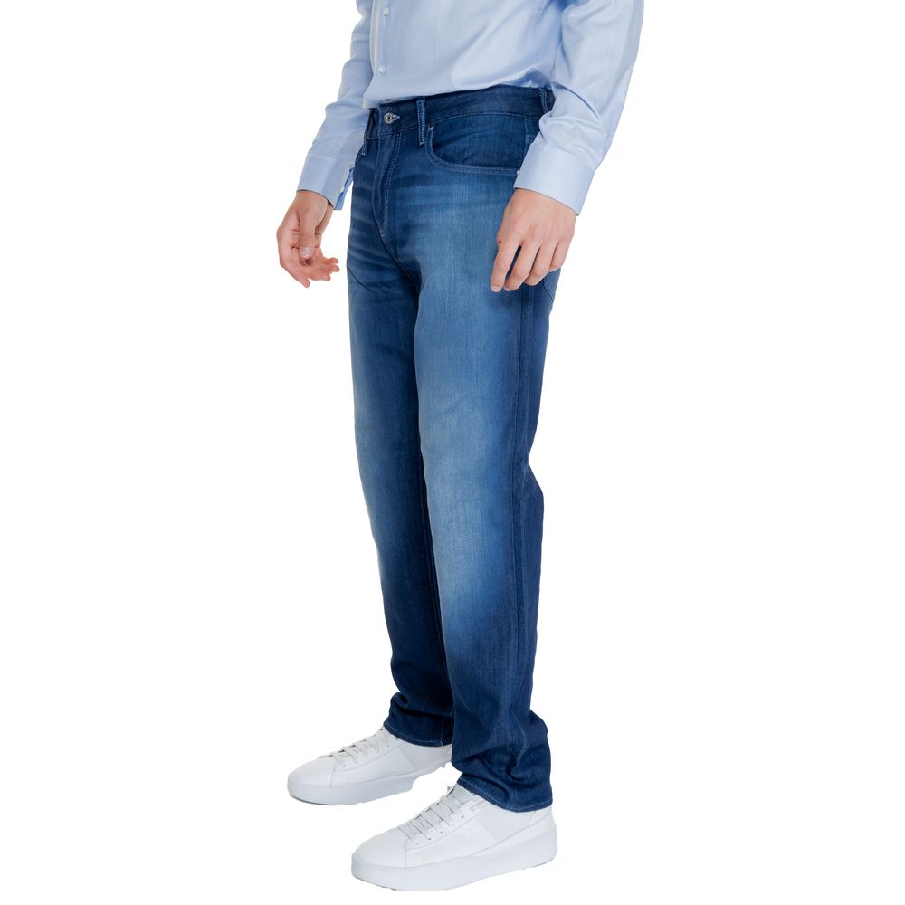 Armani Exchange Blue Cotton Skinny Pant by Armani Exchange