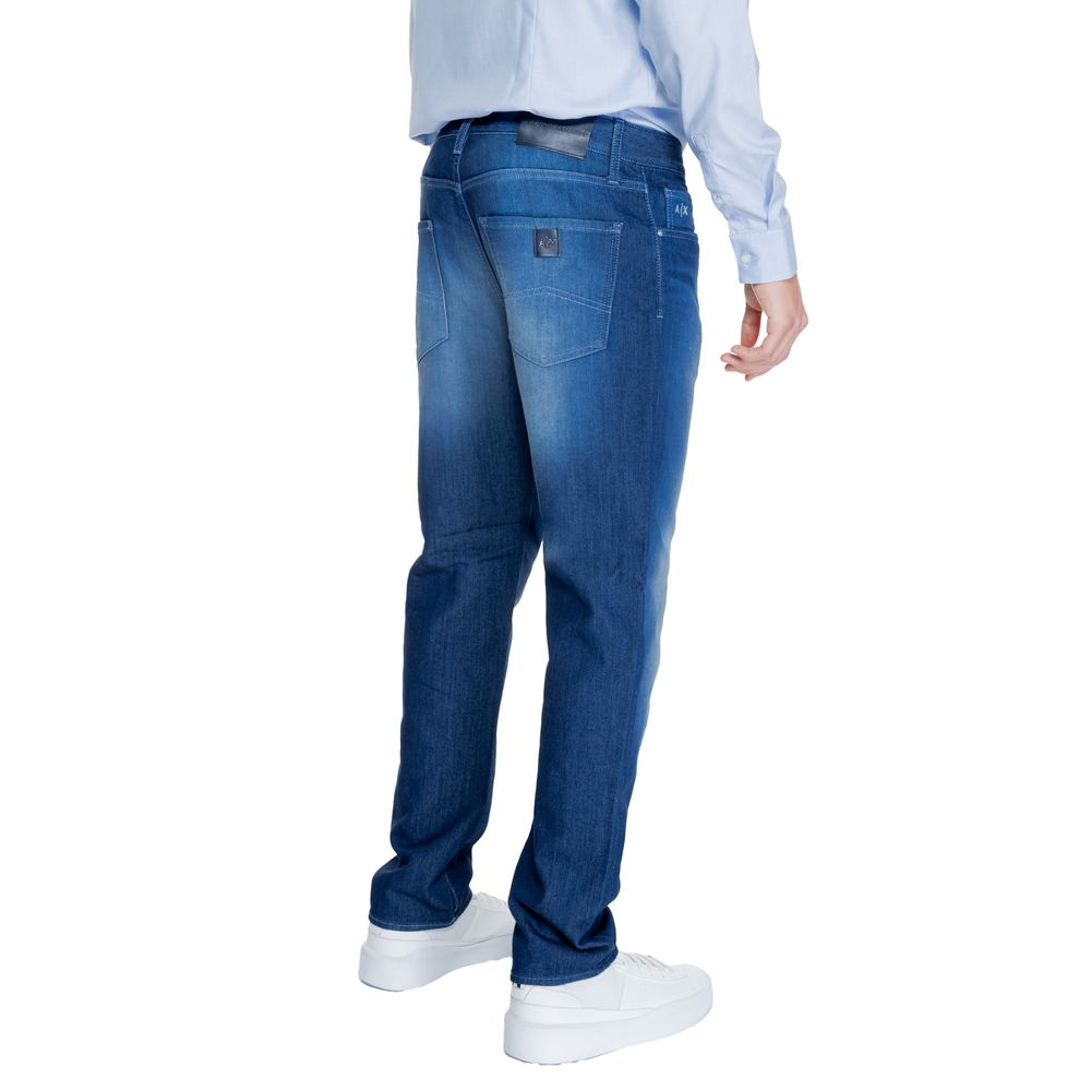 Armani Exchange Blue Cotton Skinny Pant by Armani Exchange