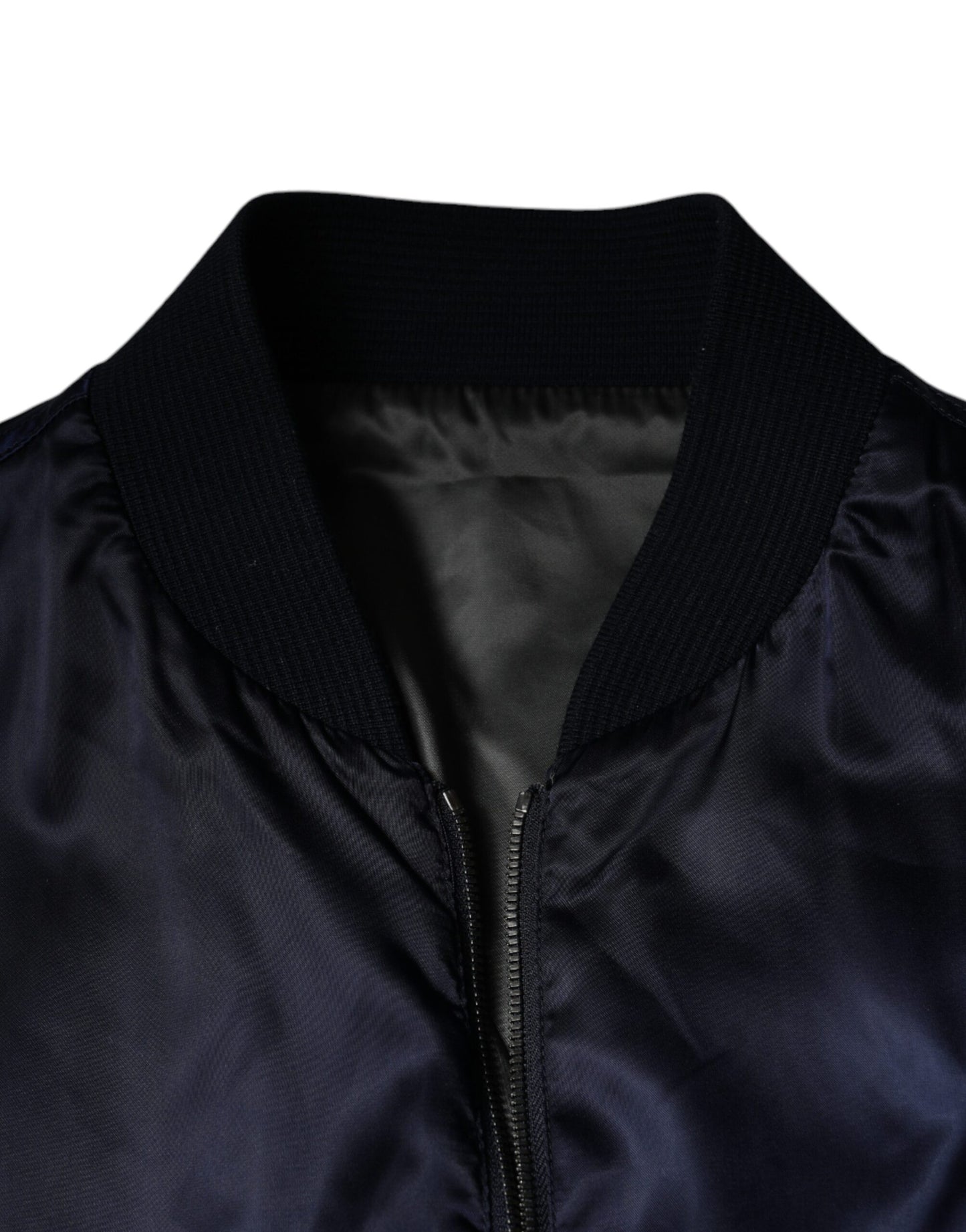 Dolce & Gabbana Blue Crown Heart Full Zip Men Bomber Jacket by Dolce & Gabbana