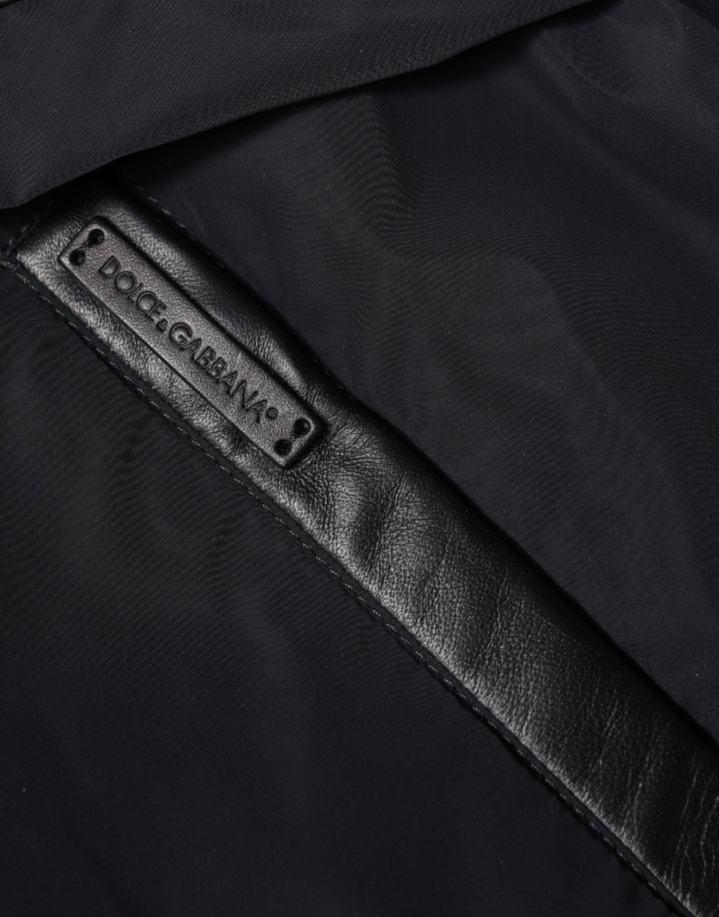 Dolce & Gabbana Black Hooded Full Zip Men Bomber Jacket by Dolce & Gabbana
