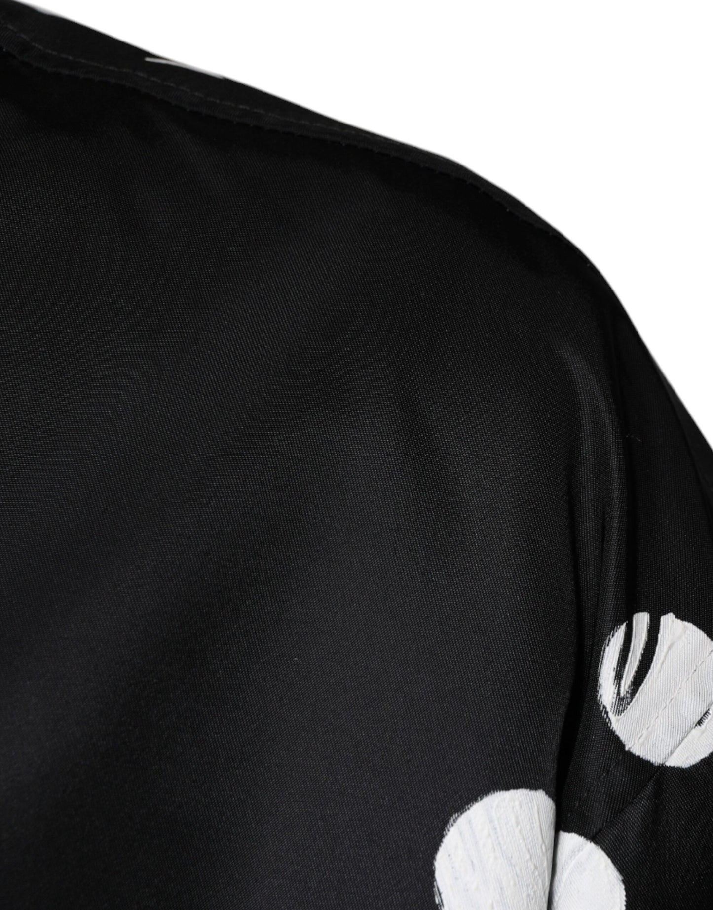 Dolce & Gabbana Black Polka Dot Stripe Nylon Bomber Jacket by Dolce & Gabbana