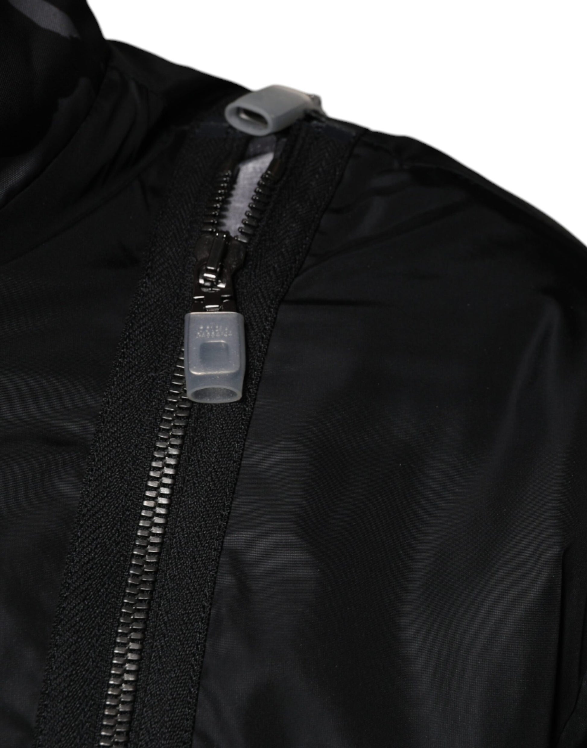 Dolce & Gabbana Black Nylon Full Zip Men Bomber Jacket by Dolce & Gabbana