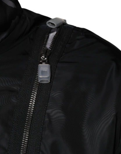 Dolce & Gabbana Black Nylon Full Zip Men Bomber Jacket by Dolce & Gabbana