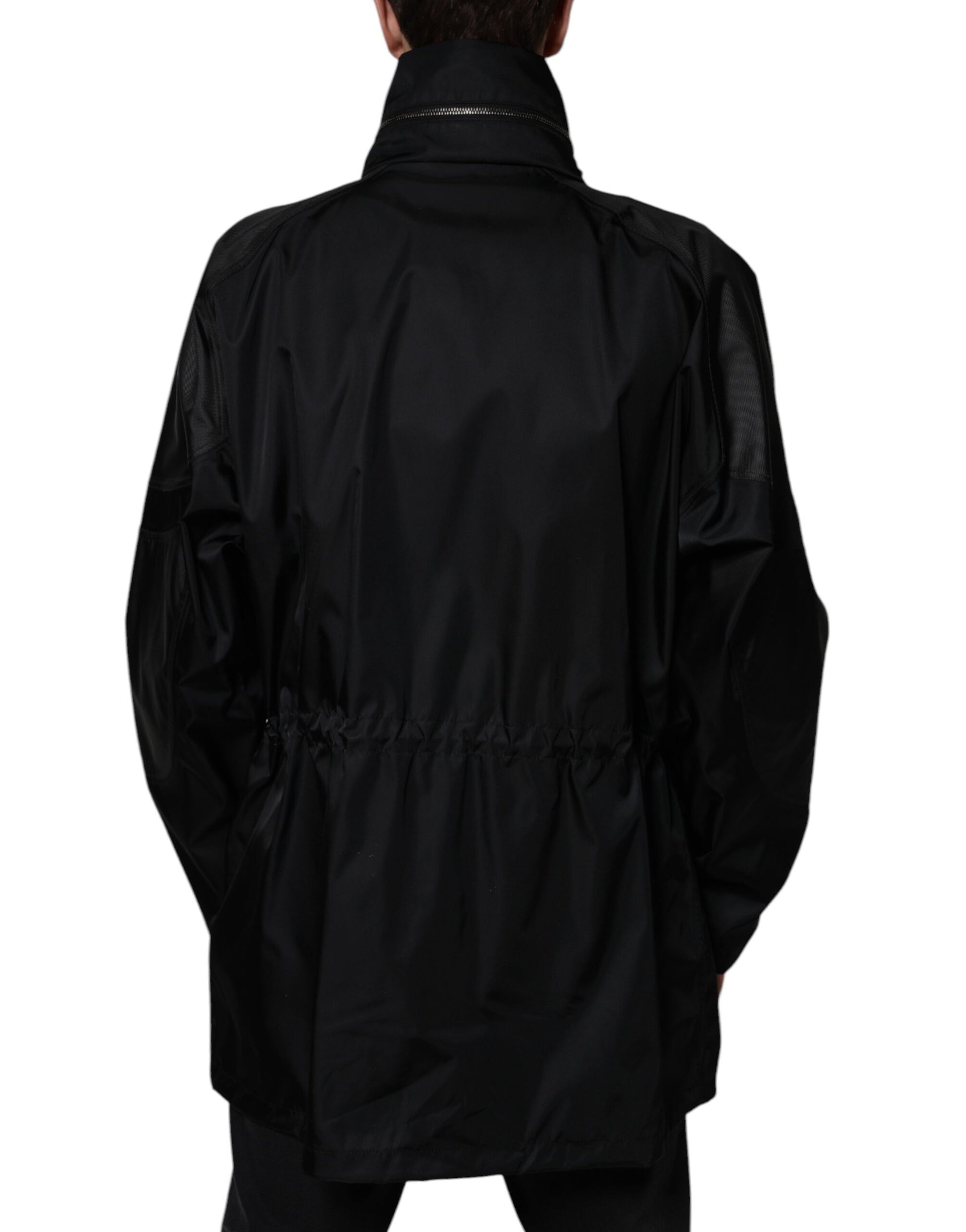 Dolce & Gabbana Black Nylon Winter Men Parka Coat Jacket by Dolce & Gabbana