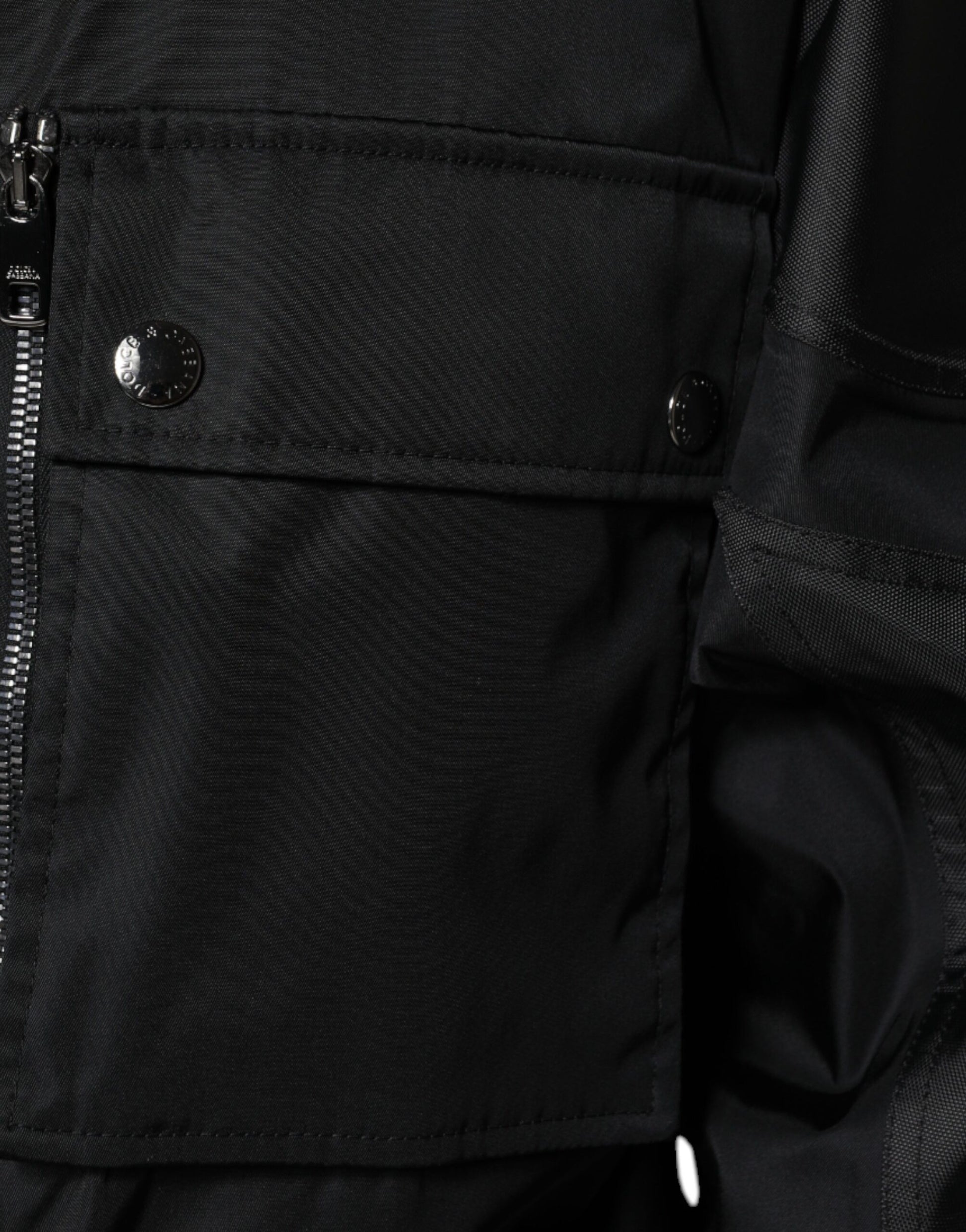 Dolce & Gabbana Black Nylon Winter Men Parka Coat Jacket by Dolce & Gabbana